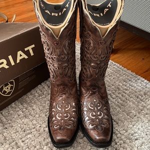 Crackled Taupe and Gunmetal Divine Boots